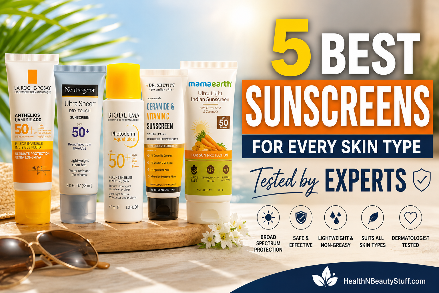 The 5 Best Sunscreens for Every Skin Type Tested by Experts