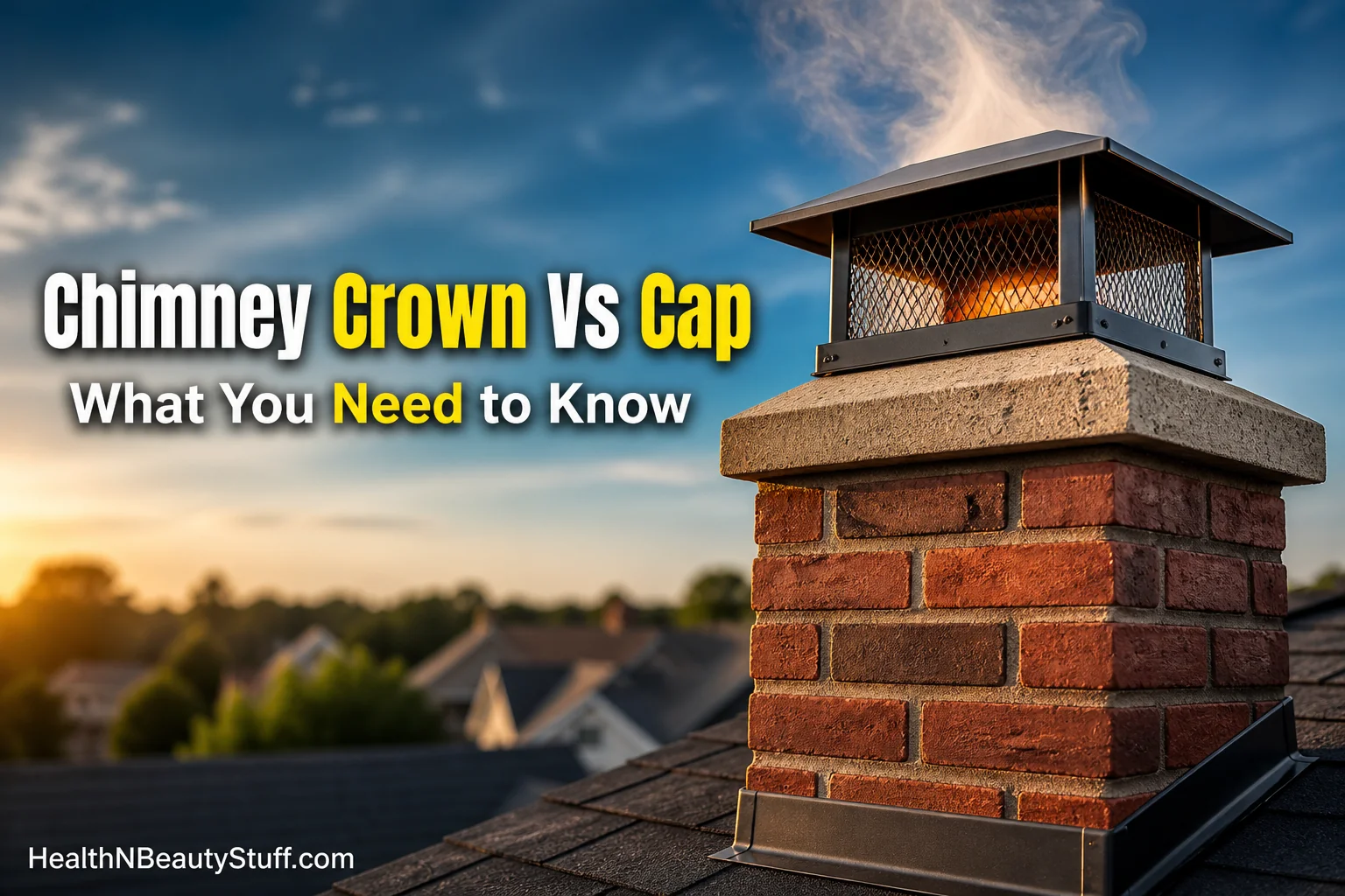 Chimney crown vs cap: Which repair does your chimney actually need?