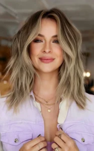 Low Maintenance Choppy Shaggy Shoulder Length Hair Guide